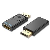 vention hbkb0 adadptador displayport macho a hdmi hembra 1080p 60hz negro