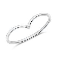 anillo de mujer en oro blanco 14 quilates con diamante