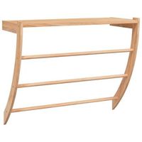 toallero de madera maciza nogal 60x255x49 cm vidaxl
