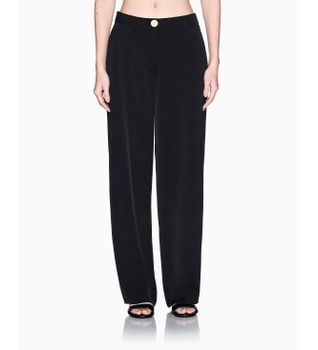 A|X Armani Exchange para mujer. XW002280AF21553UC001 Pantalón Recto negro (L), Casual, Clásico, Poliéster