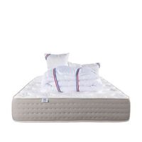 colchon 140x200 cm dreamlux 26 cm  muelles ensacados espuma de alta densidad independencia de lechos lado veranoinvierno  2 almohadas 