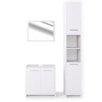 conjunto de muebles de bano kiko 3 partes con mueble alto vicco
