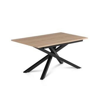 Mesa comedor fija de melamina y metal para 6 personas l140