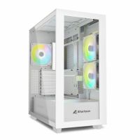 caja pc sharkoon rebel c60 rgb blanca vidrio templado atx