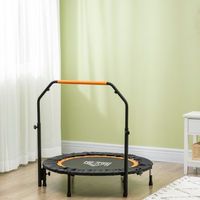 trampolin de fitness homcom acero pp oxford o102x99-123cm negro