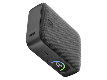 Powerbank - CellularLine PowerView IQ, 10000 mAh, Pantalla inteligente, 45 W, Hasta 72h de carga, USB C, A, Negro