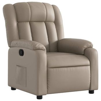 Sillón De Salón | Silla | Sillón Reclinable De Cuero Sintético Color Capuchino