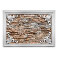 papel pintado 3d - brick in the frame brown 250x175 cm