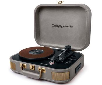 Giradiscos MUSE MT-201 BTG Color Gris, con Sistema Estereo