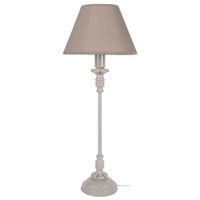 lampara de mesa metal taupe pantalla taupe
