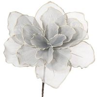 flores gasa plata