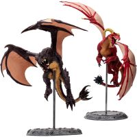 set figuras dragons multipack red highland drake  black proto drake world of warcraft 24 cms