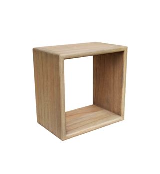 Estante de pared cuadrado de madera beige 40x40 cm