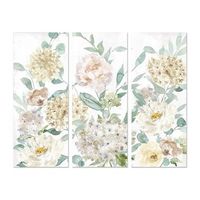 cuadro dkd home decor flores 3 pcs 55 x 3 x 135 cm