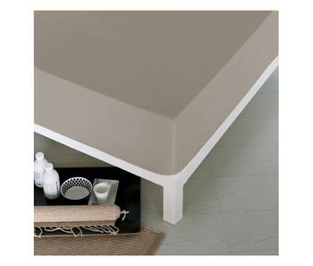 Sábana bajera ajustable naturals beige cama de 105 (105 x 190 cm)