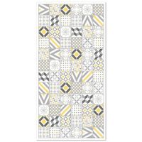 panorama alfombra vinilica hidraulica love amarillo 80x250 cm