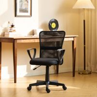 silla de escritorio en tejido negro