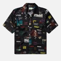 aries motel luxe hawaiian viscose-blend short sleeved shirt - xl
