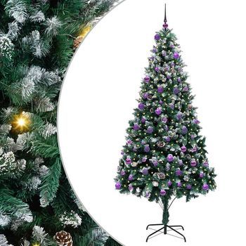 Árbol De Navidad | Decoraciones De Navidad Artificial Verde 240 Cm Pvc Y Acero Y Plástico