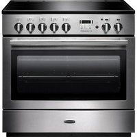 rangemaster professional fx 90 induction range cooker - stainless steel  chrome stainless steel