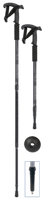 baston de trekking negro material de aluminio punta de tungsteno mango doble ajustable a 110 - 130 cm