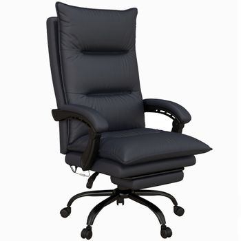 Vinsetto Silla de Oficina con Función de Masaje y Calor, Reposapiés, hasta 120 kg, Gris Oscuro