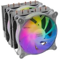 mars gaming mcpu-xt argb doble ventilador cpu 120mm blanco