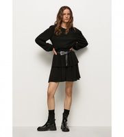 pepe jeans para mujer pl953165 vestido milenka negro s casual viscosa manga larga