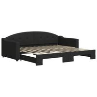 sofa cama nido tela negro 90x200 cm vidaxl