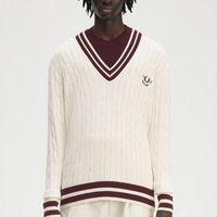 fred perry jersey cable knit tennis jumper para hombre