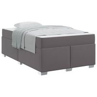 estructura de cama gris 120 x 190 cm tela vidaxl
