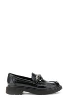 mocasines brillantes efecto piel arrugada con adorno metalico black 40
