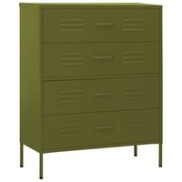 armario de cajones de acero verde oliva 80x35x1015 cm vidaxl