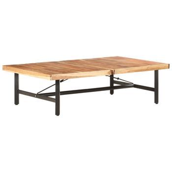 Mesa De Centro De Madera Maciza De Acacia 142x90x42 Cm Vidaxl