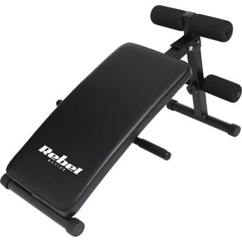 Banco de ejercicios Rebel Active RBA-2005 para abdominales, soporte de 120 kg