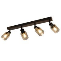 reina - foco de techo de metal color negro 56 cm e14 max 25 w