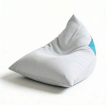 Aiire Puff Exterior Jardín con Relleno Incluido - Tejido Olefina Premium, Desenfundable y Lavable - Sofá Exterior para Playa, Terraza o Piscina - Bean Bag Chair Ligero Blanco [75x65x55 cm]