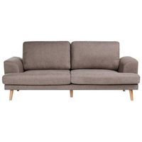 sofa de 3 plazas moderno de tela cojines de respaldo anchos sala de estar marron kildal