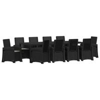 conjunto de comedor de jardin 11 uds antracita y gris claro pp vidaxl