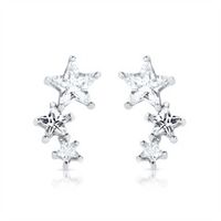 pendientes de plata 925 en forma de estrella
