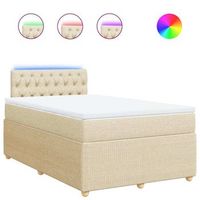 cama tapizada 200x120x1005 cm tejido - crema