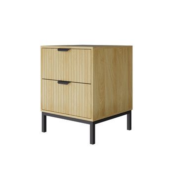 Mesilla De Noche Lennox 40 X 52 Cm Con 2 Cajones Vicco
