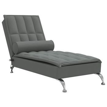 Sofá Diván | Sofá Cama De Masaje Con Cojín De Tela Gris Oscuro