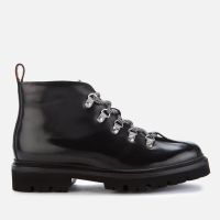 grenson womens bridget leather hiking style boots - black - uk  3