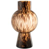 jarron de bola de vidrio marron de 25x25x46 cm