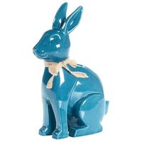figura decorativa figurita de adorno conejito de ceramica dolomita decoracion de pascua azul jambles