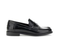 mocasines con lazo y efecto cepillado black