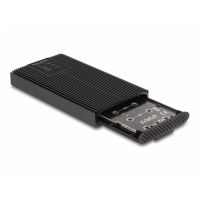 caja pc delock usb type-c metal negro para 2 ssd m2 nvme raid sin herramientas