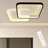 lampara de techo led moderna en blanco y negro para dormitorio zmh