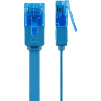 cable de red goobay 96295 cat6a 05 m plano azul uutp rj-45 macho-macho